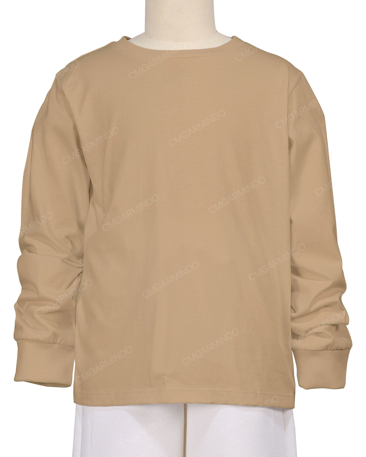 Ribbed Trim Long Sleeve T-Shirt