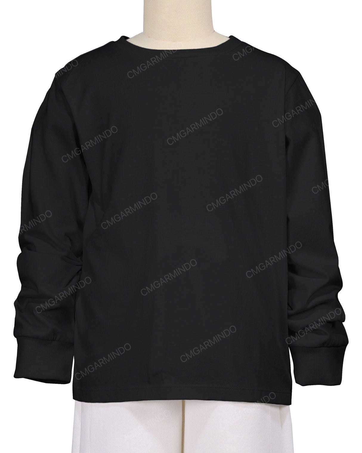 Ribbed Trim Long Sleeve T-Shirt
