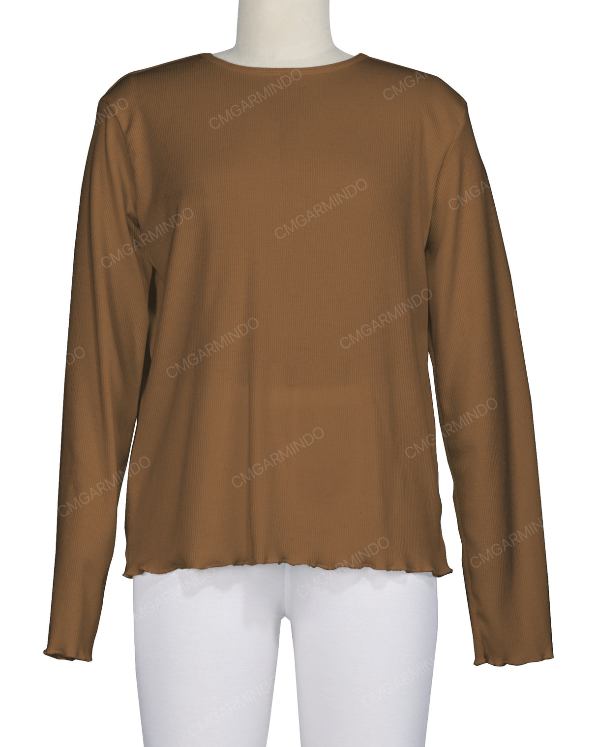 Long Sleeve Binding Neck T-Shirt