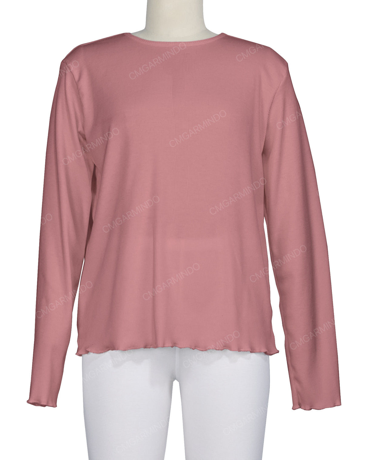 Long Sleeve Binding Neck T-Shirt