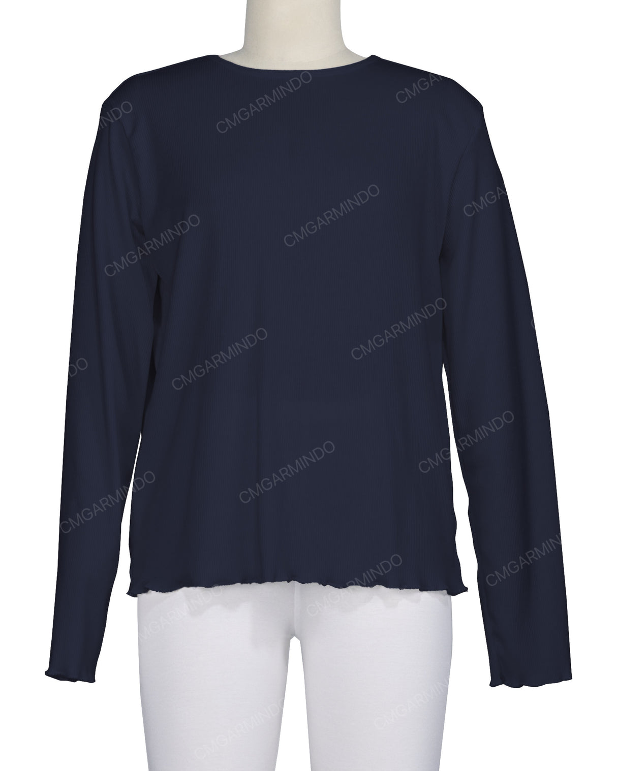 Long Sleeve Binding Neck T-Shirt