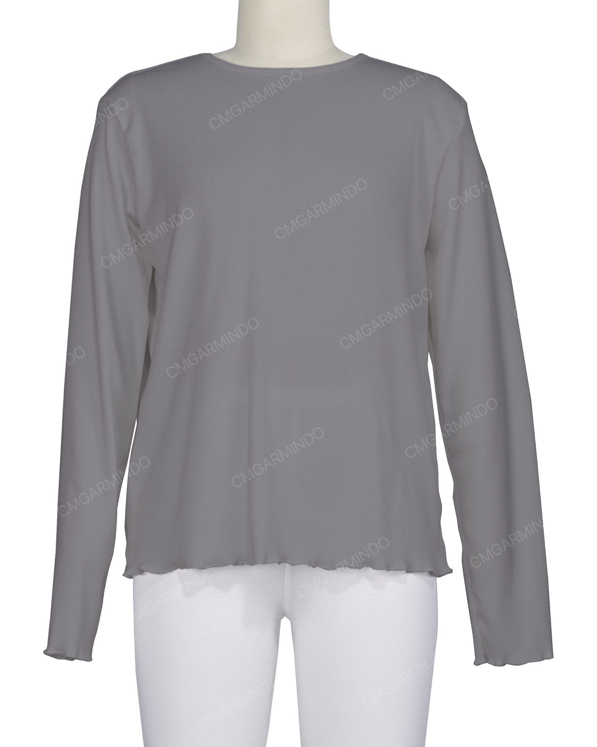 Long Sleeve Binding Neck T-Shirt