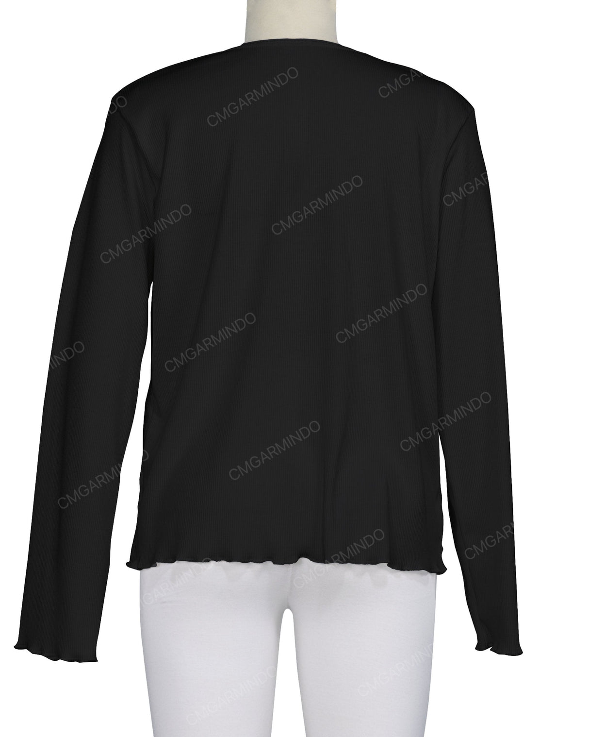 Long Sleeve Binding Neck T-Shirt