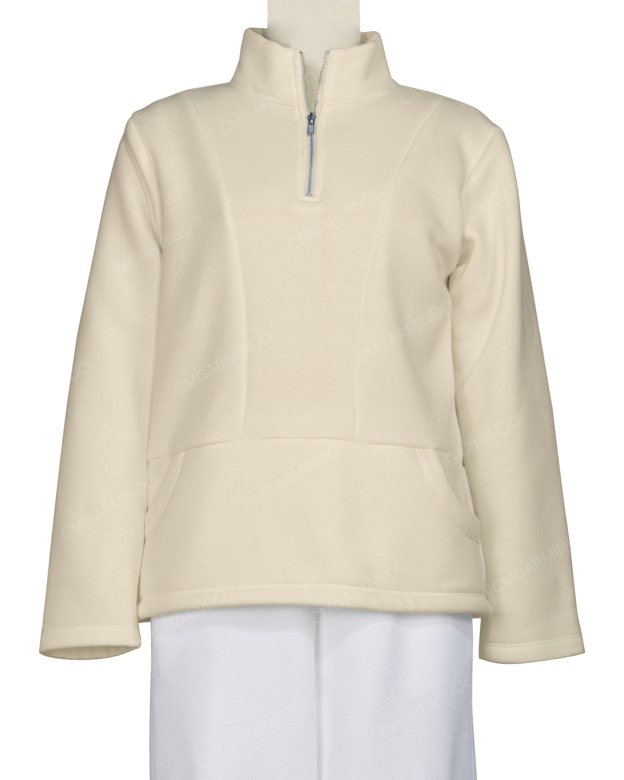 High Neck 1/4 Zip Panel Sweatshirt