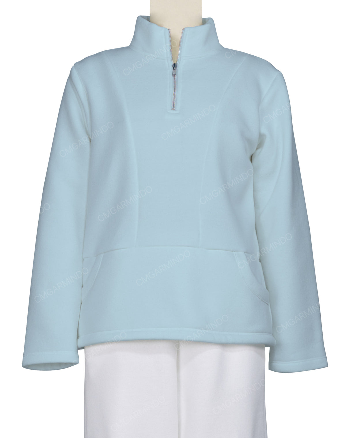 High Neck 1/4 Zip Panel Sweatshirt