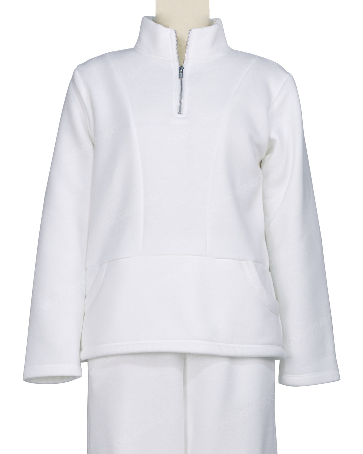 High Neck 1/4 Zip Panel Sweatshirt