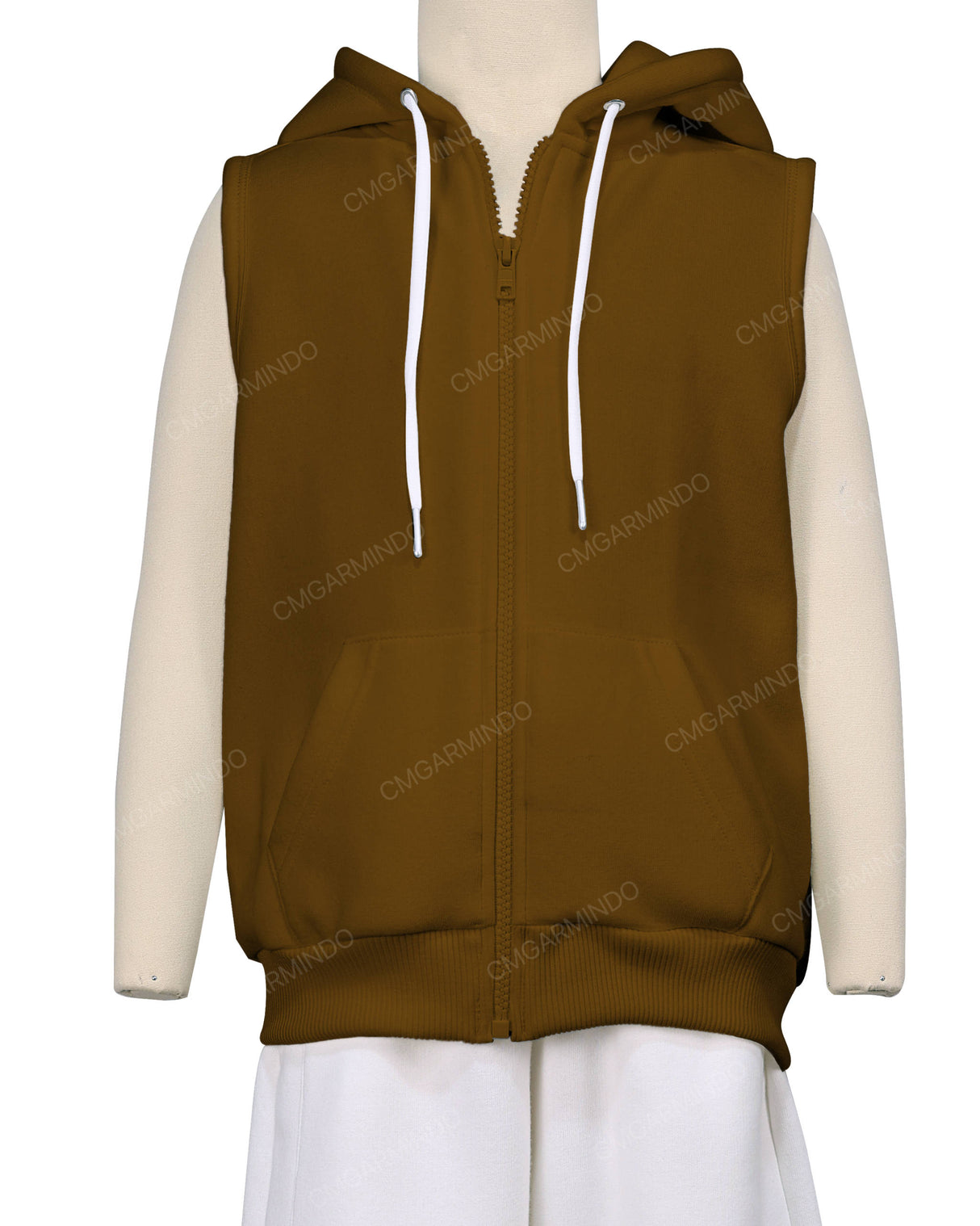 Sleeveless Zip-Up Hoodie