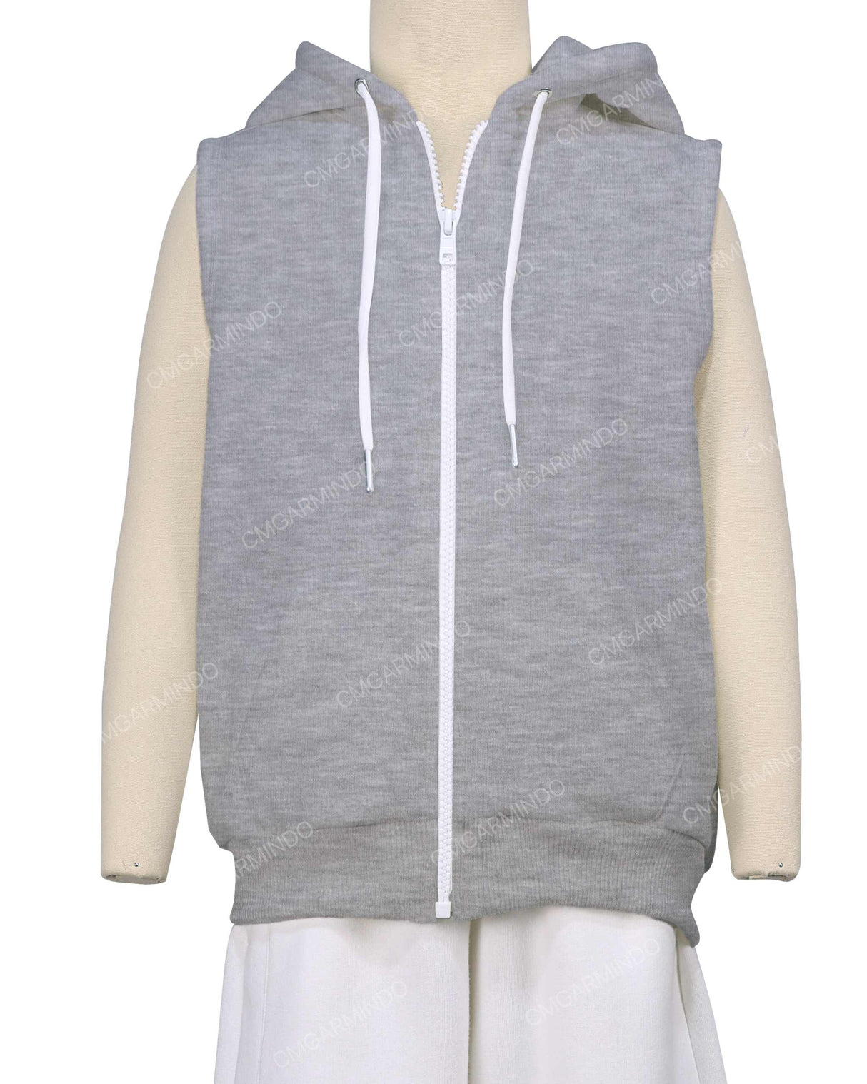 Sleeveless Zip-Up Hoodie