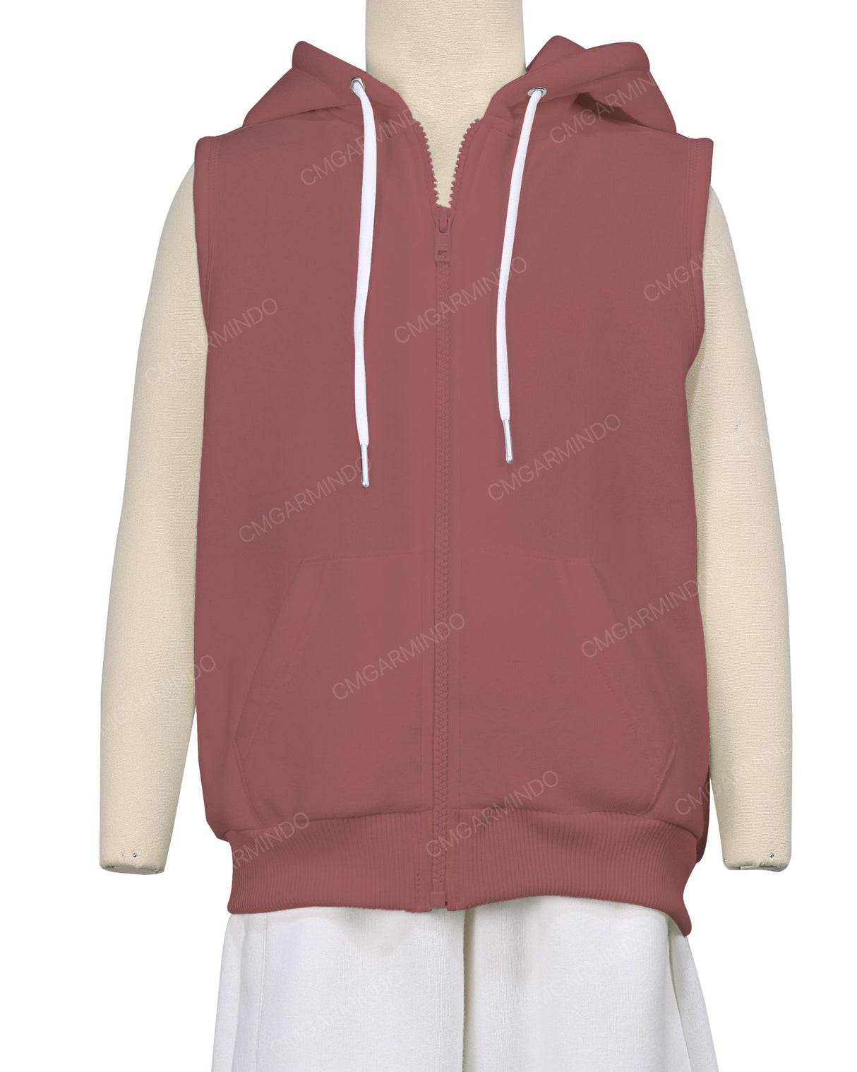 Sleeveless Zip-Up Hoodie