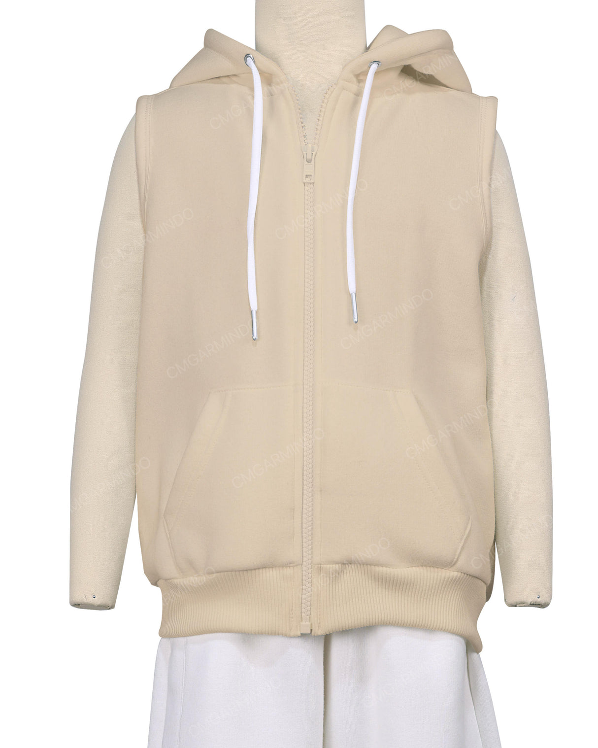 Sleeveless Zip-Up Hoodie