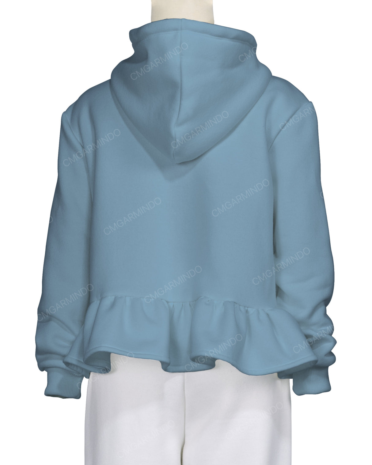 Ruffle Hem Hoodie