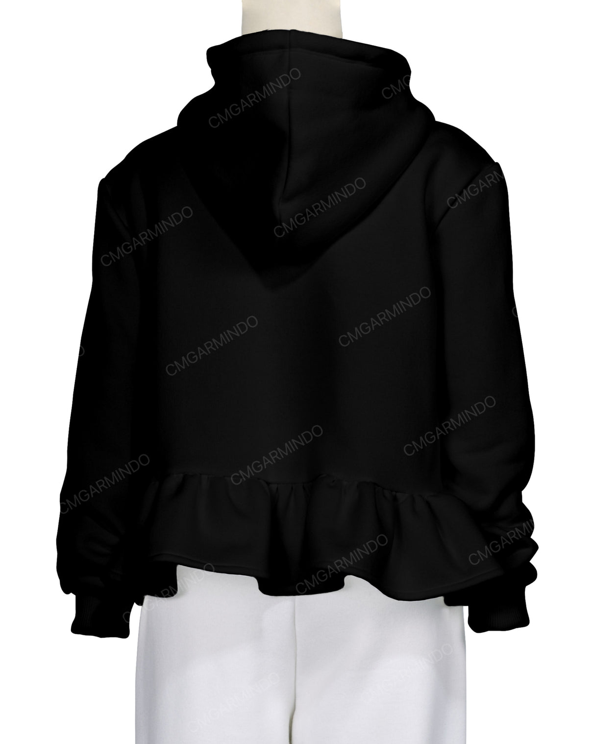 Ruffle Hem Hoodie