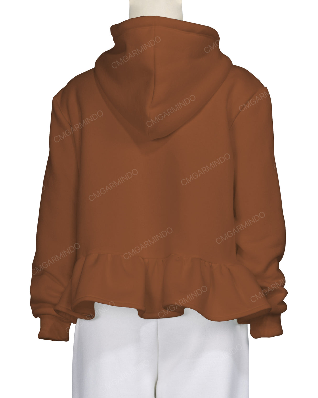 Ruffle Hem Hoodie