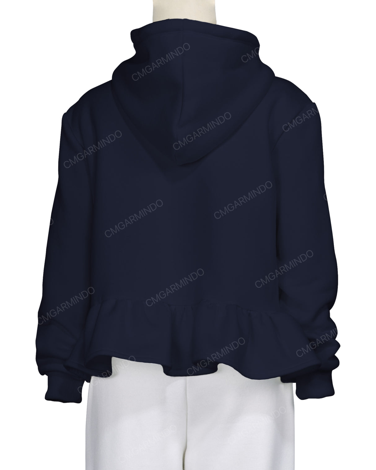 Ruffle Hem Hoodie