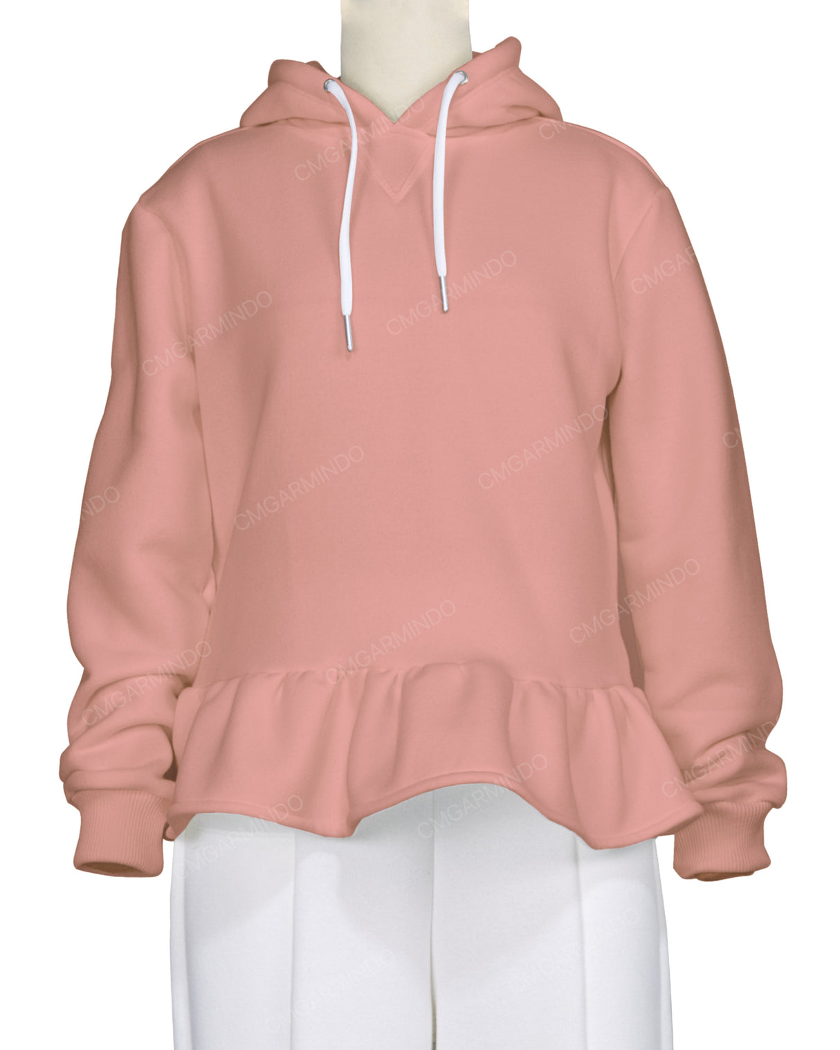 Ruffle Hem Hoodie