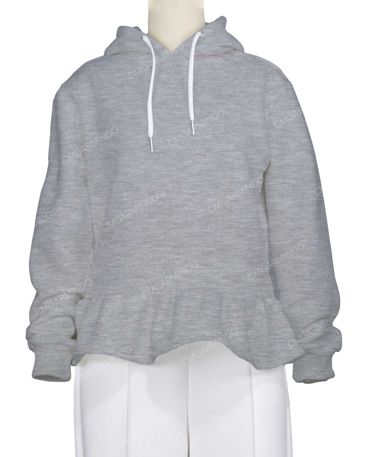Ruffle Hem Hoodie