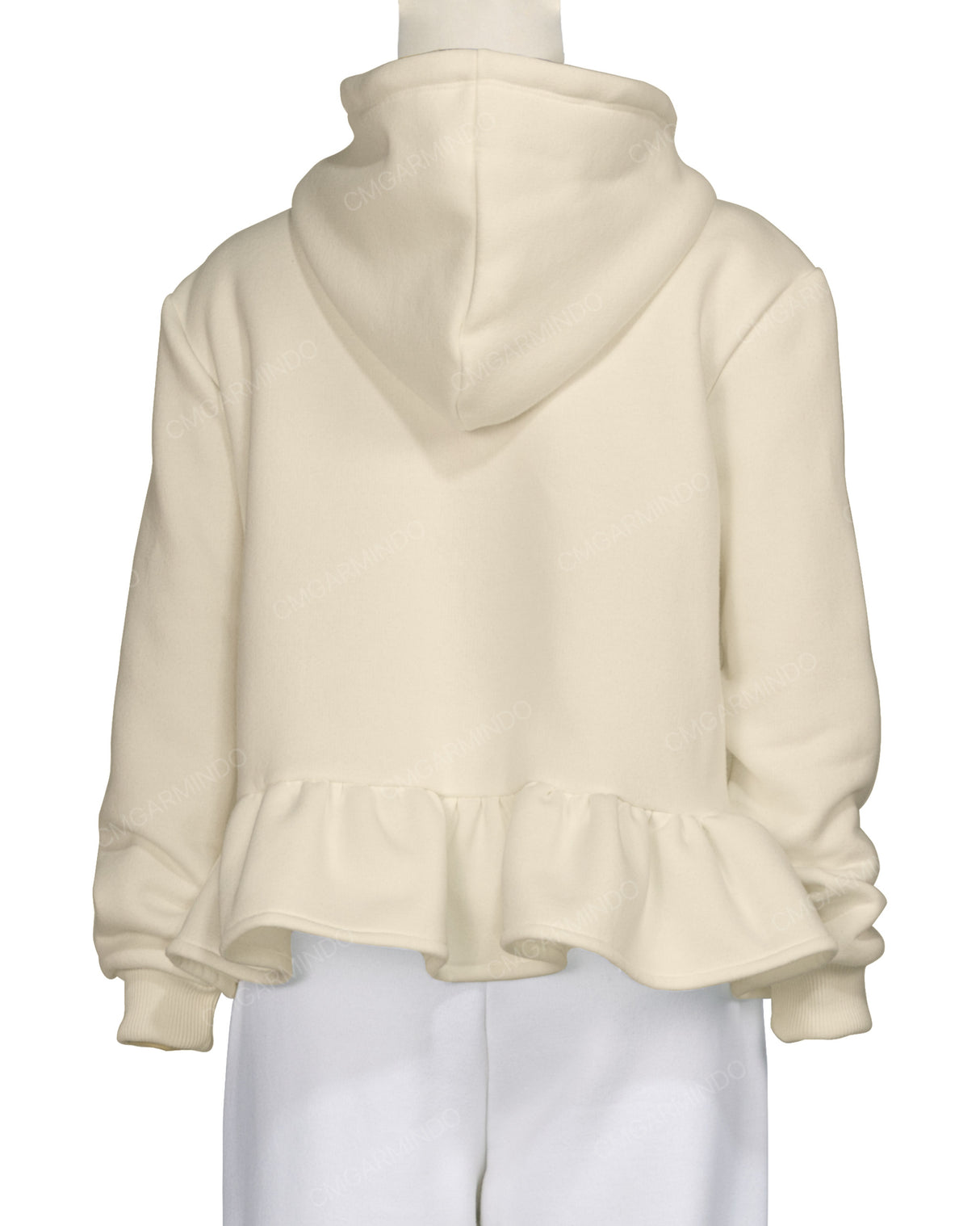 Ruffle Hem Hoodie