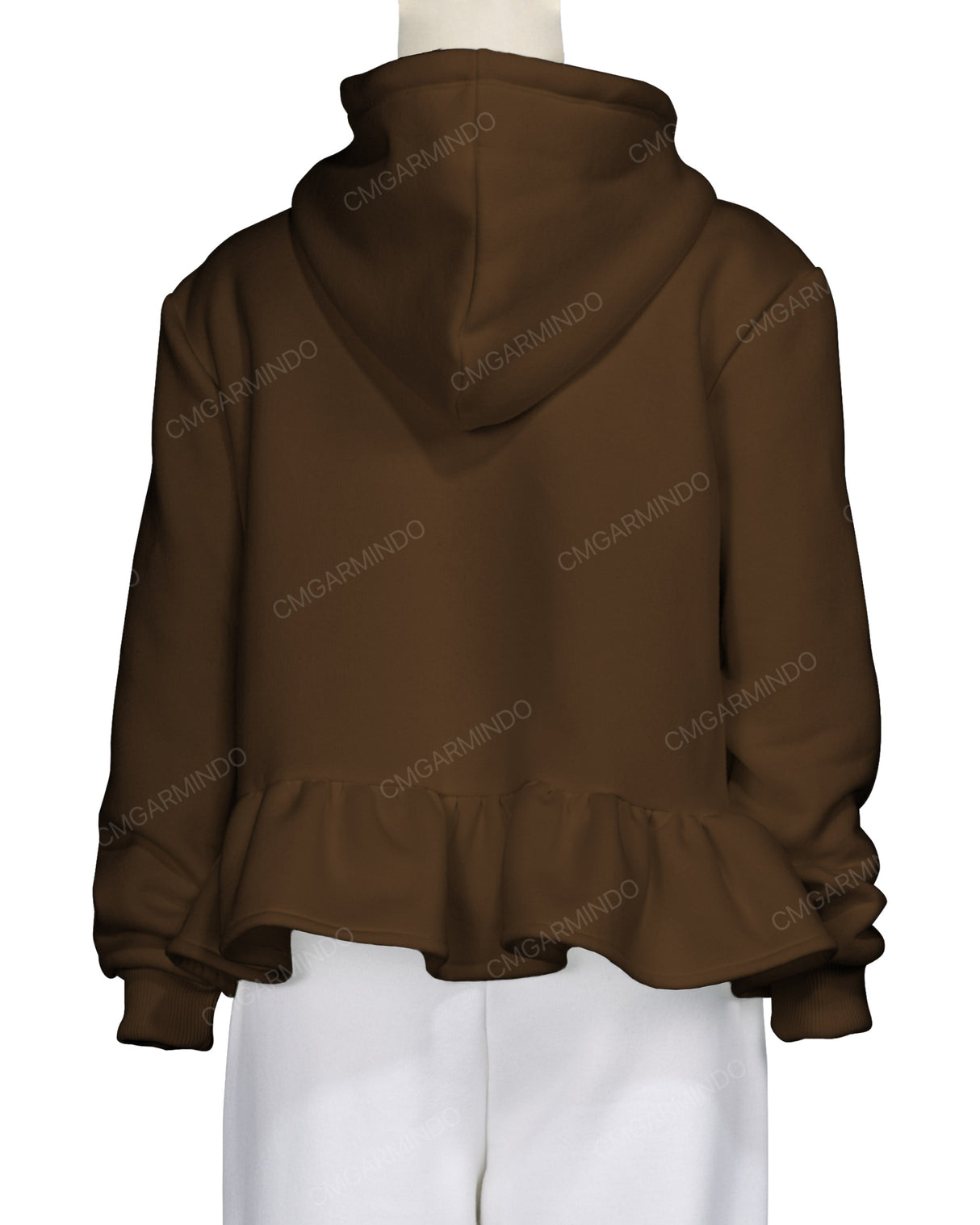 Ruffle Hem Hoodie
