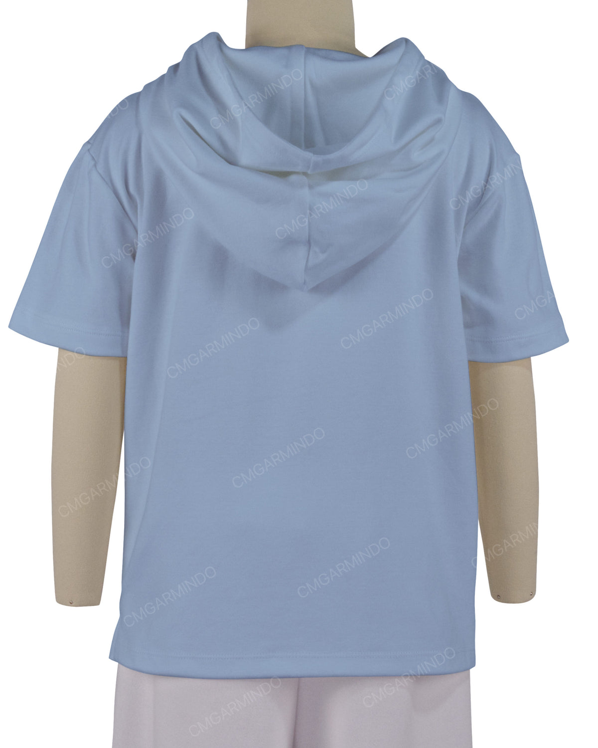Short Sleeve Half Placket Hoodie