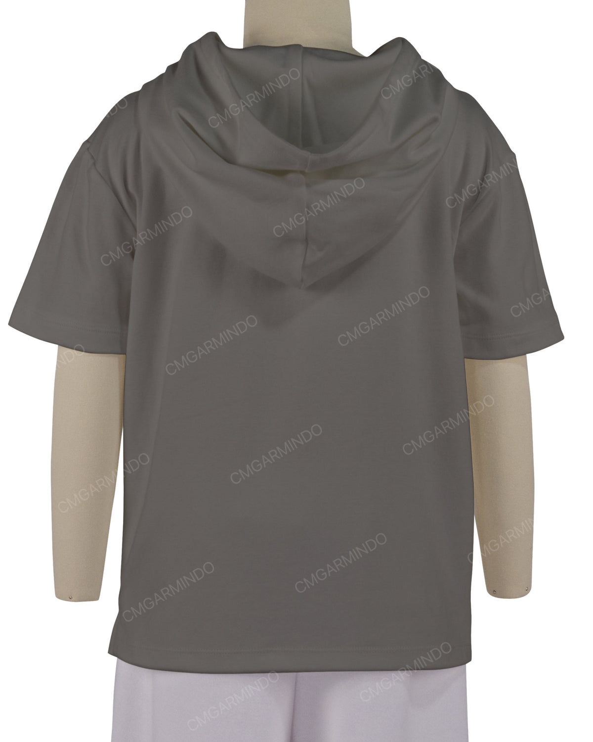 Short Sleeve Half Placket Hoodie
