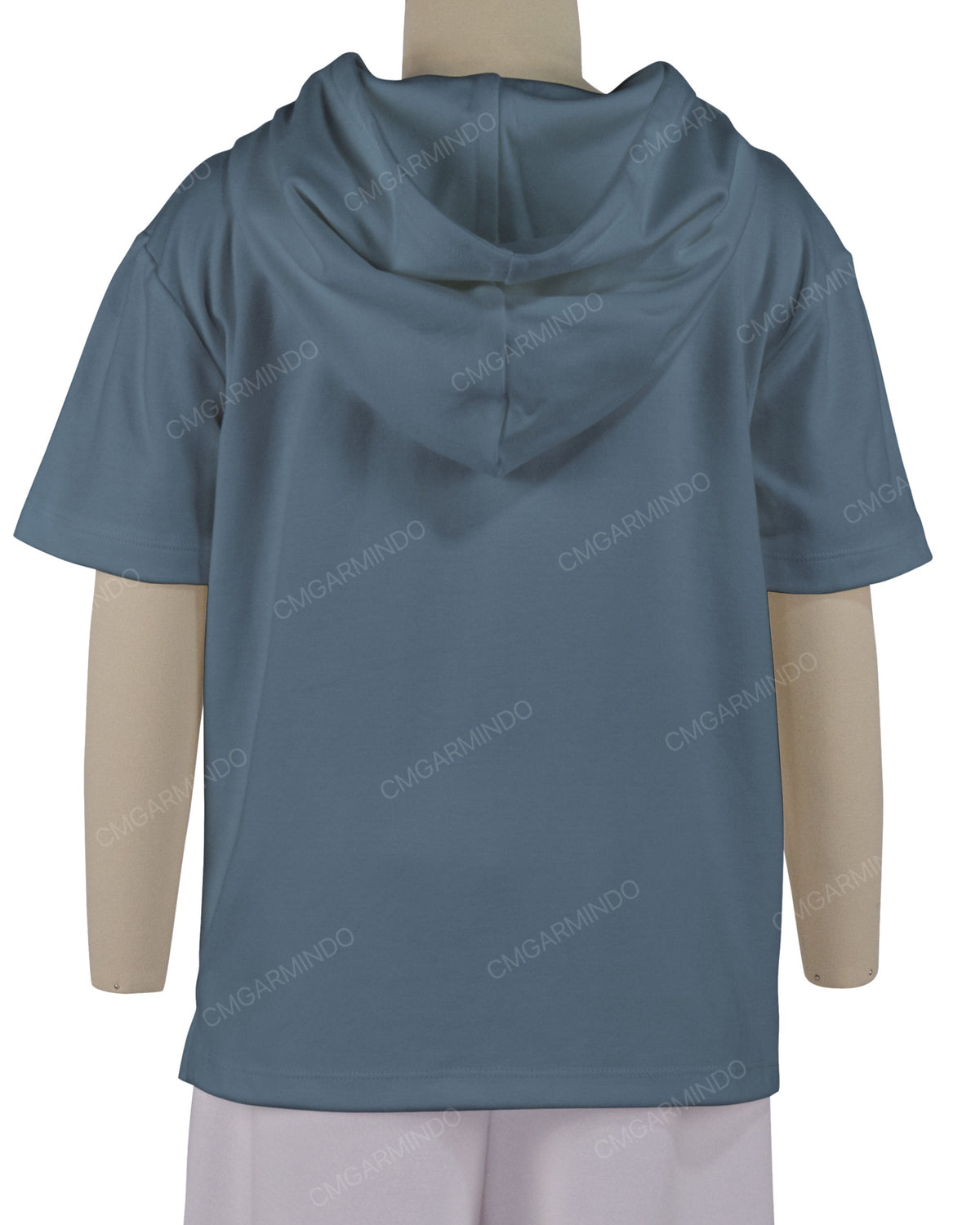 Short Sleeve Half Placket Hoodie
