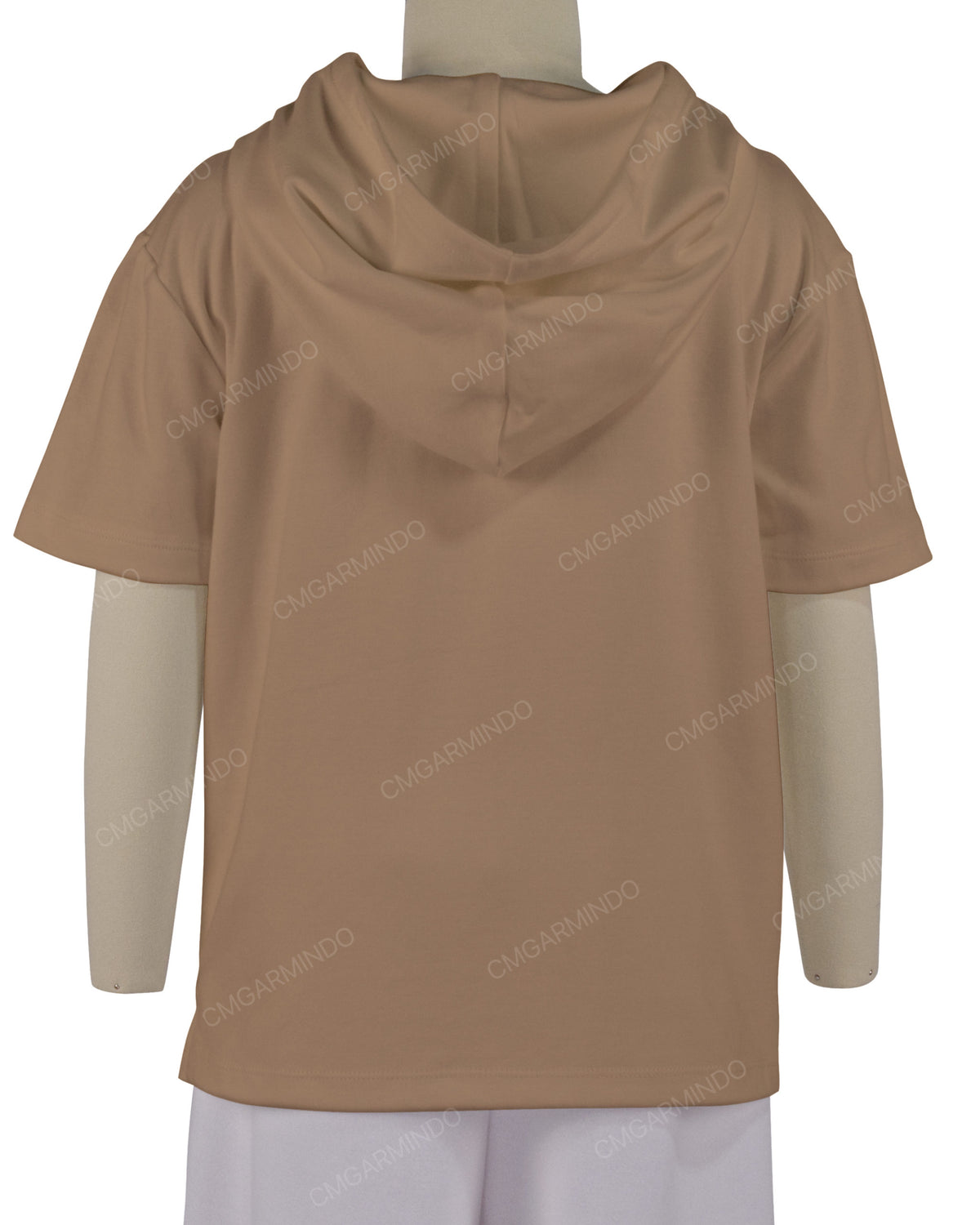 Short Sleeve Half Placket Hoodie