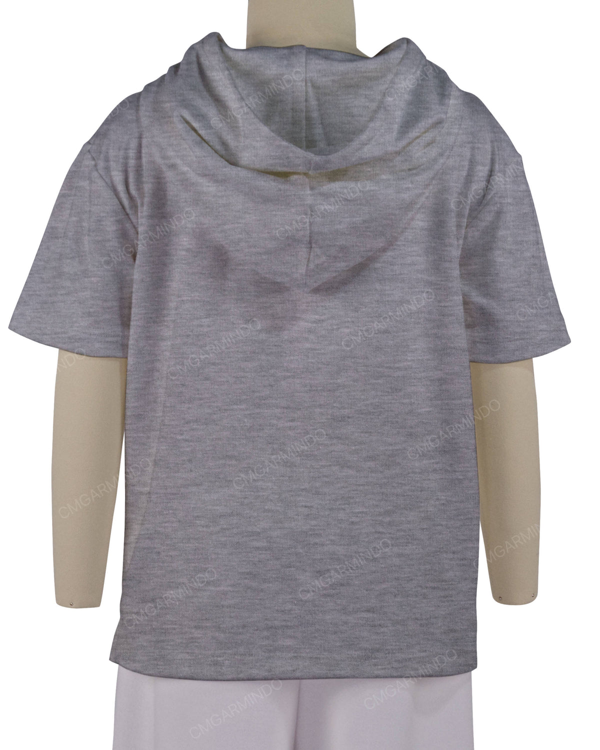 Short Sleeve Half Placket Hoodie