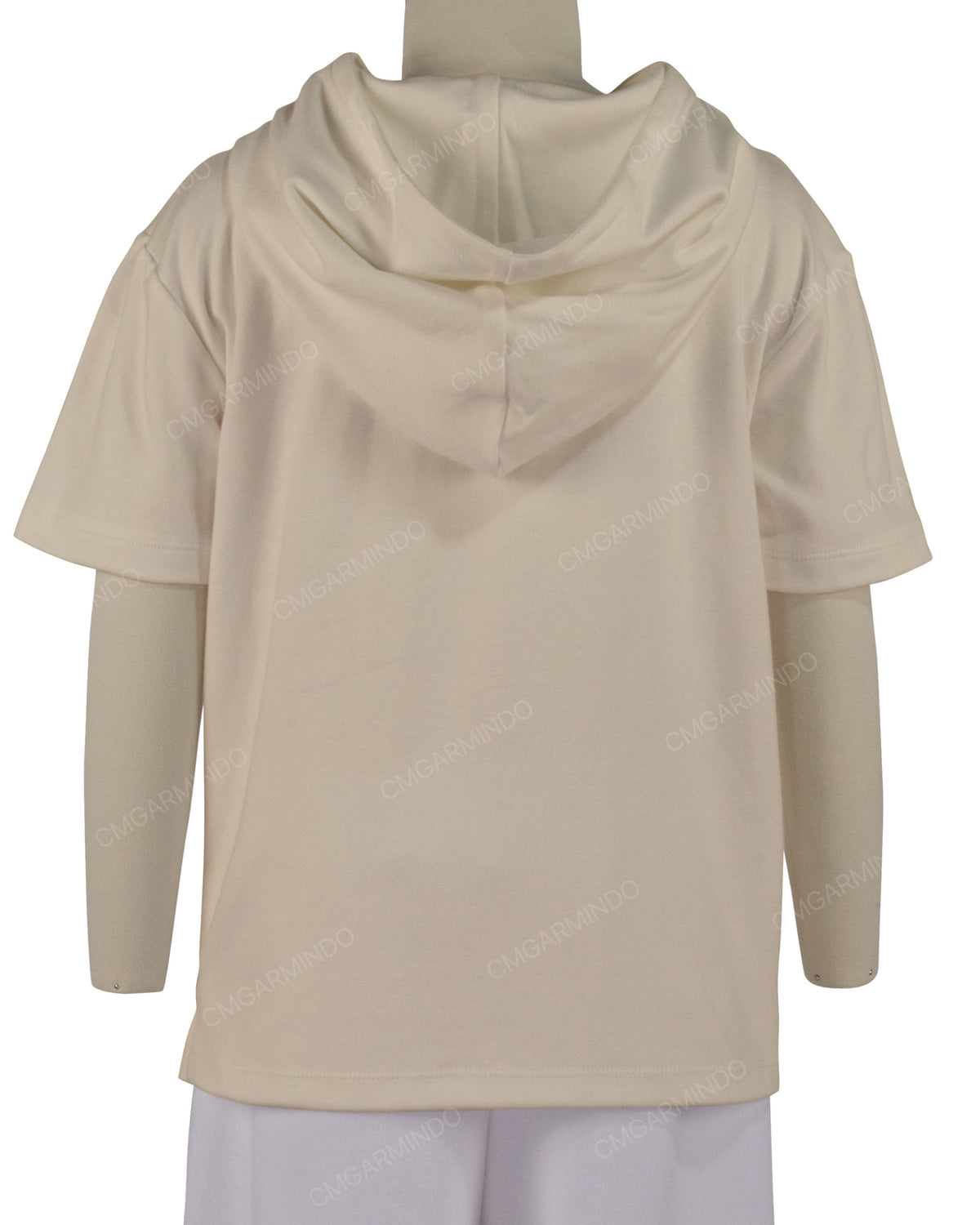 Short Sleeve Half Placket Hoodie