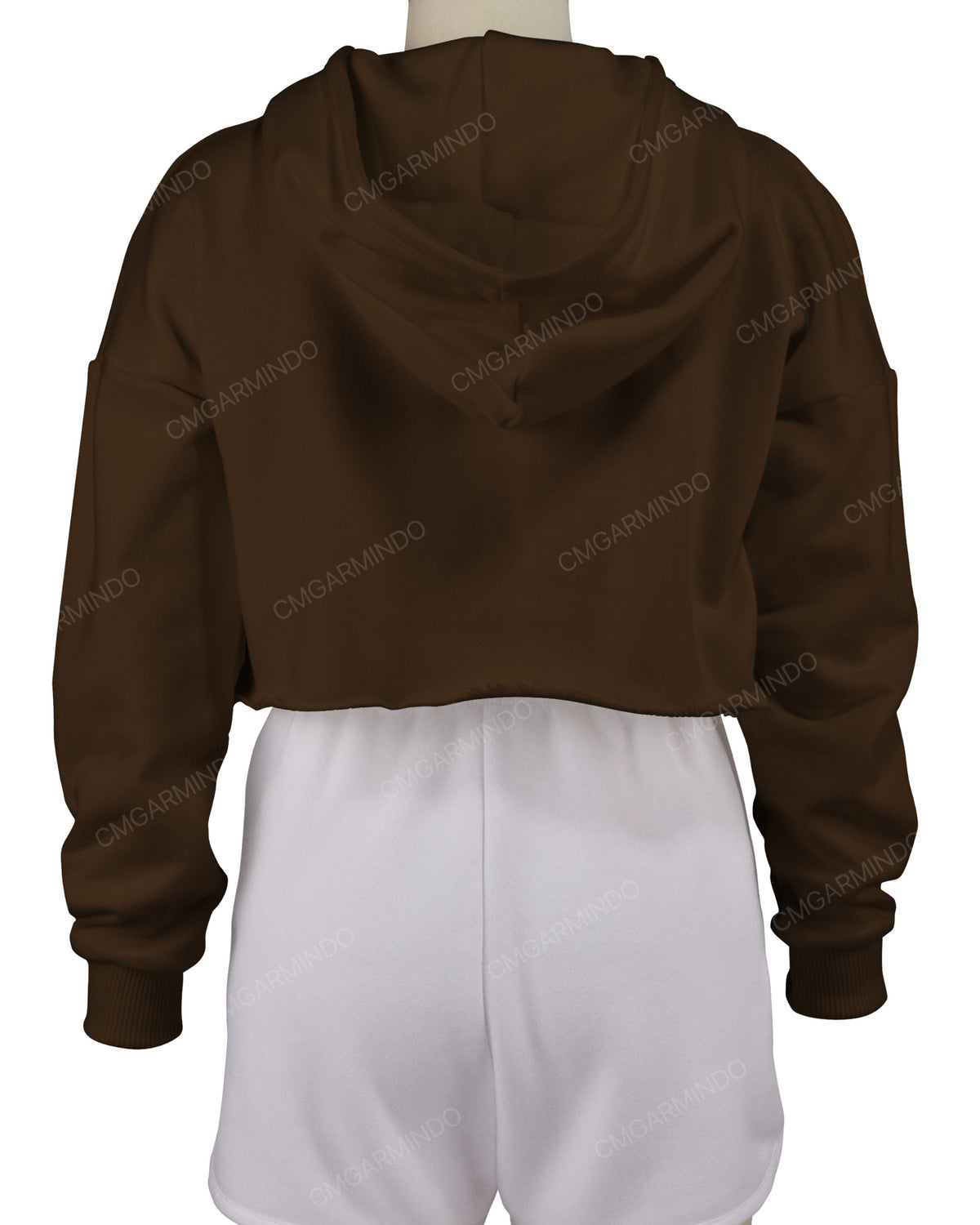 Raw Edge Crop Hoodie