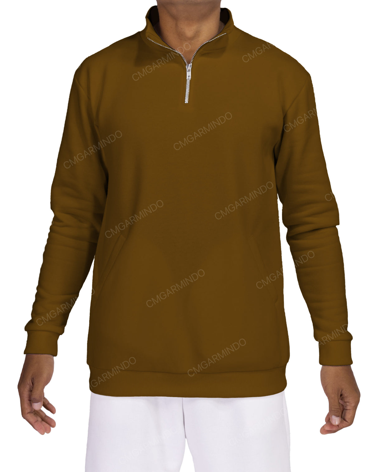 1/4 Zip High Neck Sweatshirt
