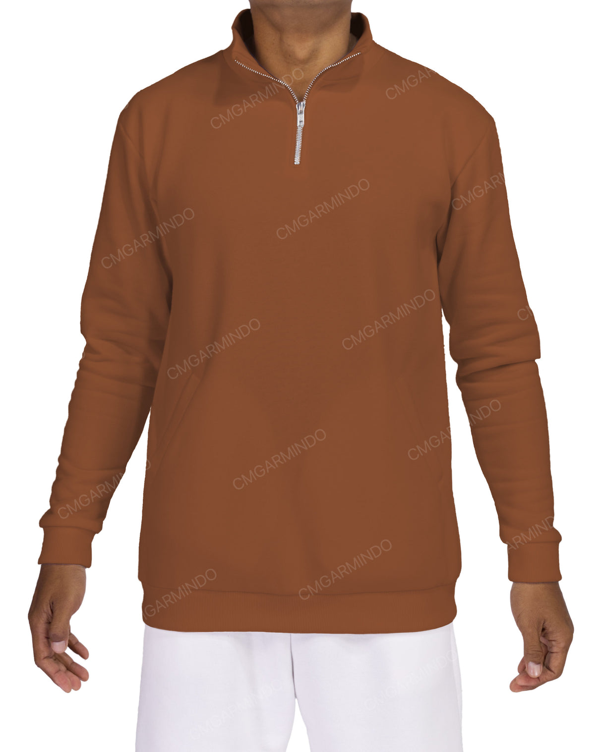 1/4 Zip High Neck Sweatshirt