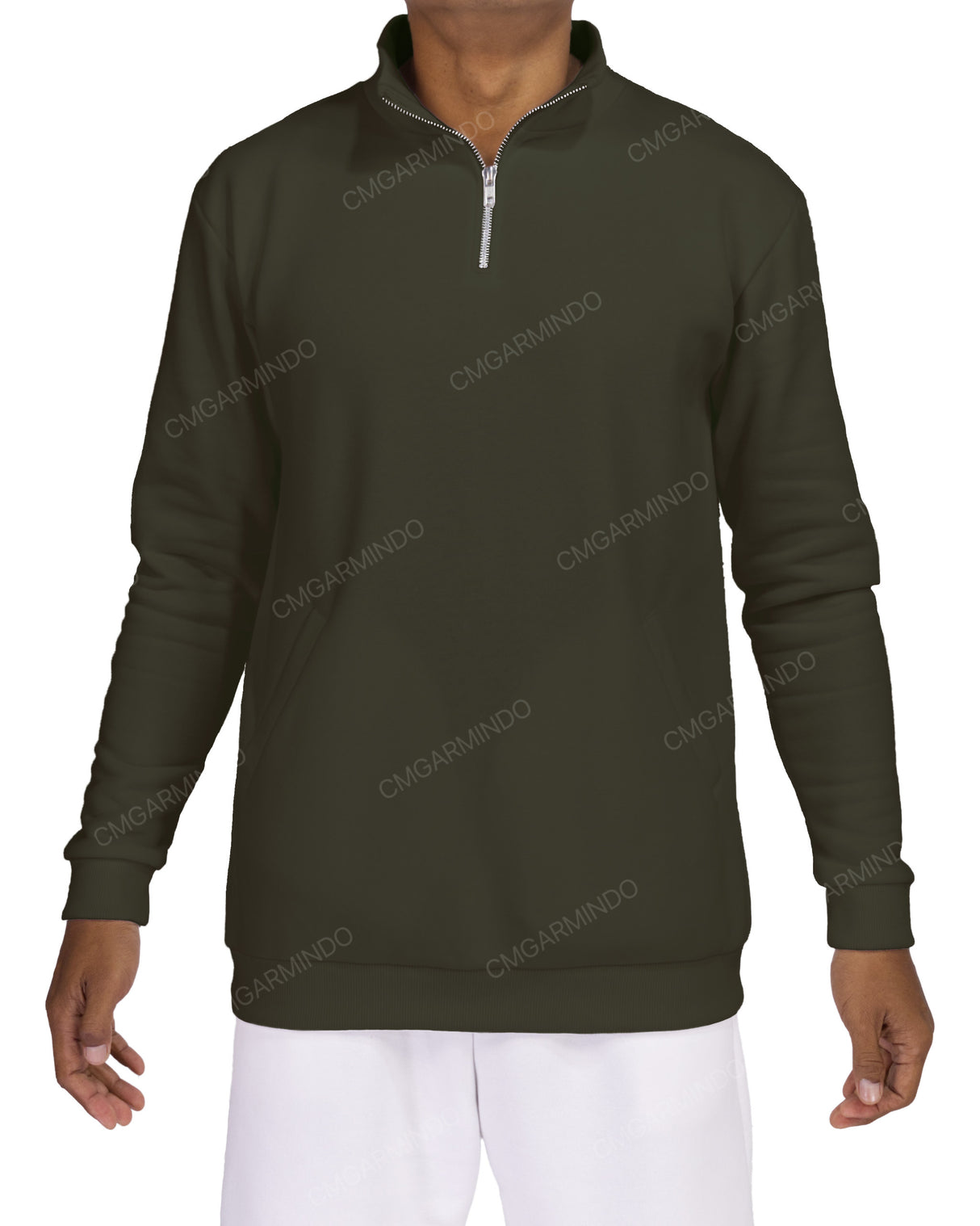 1/4 Zip High Neck Sweatshirt