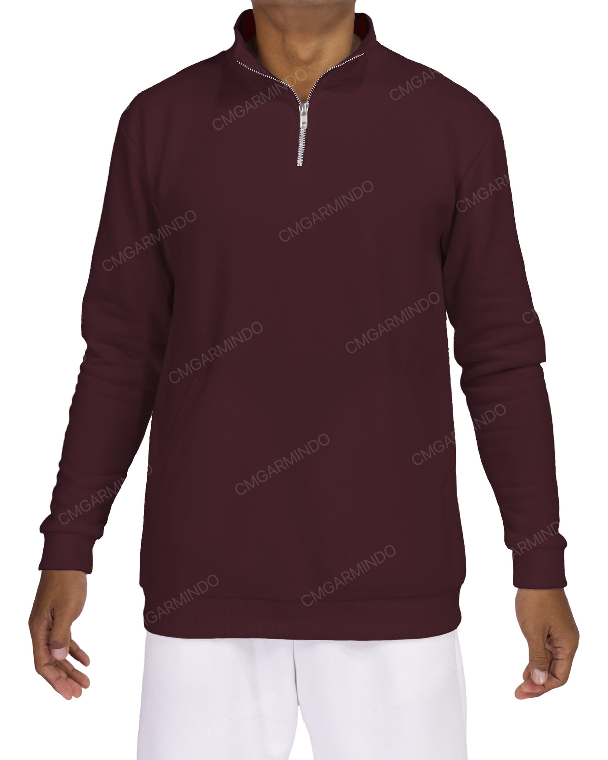 1/4 Zip High Neck Sweatshirt