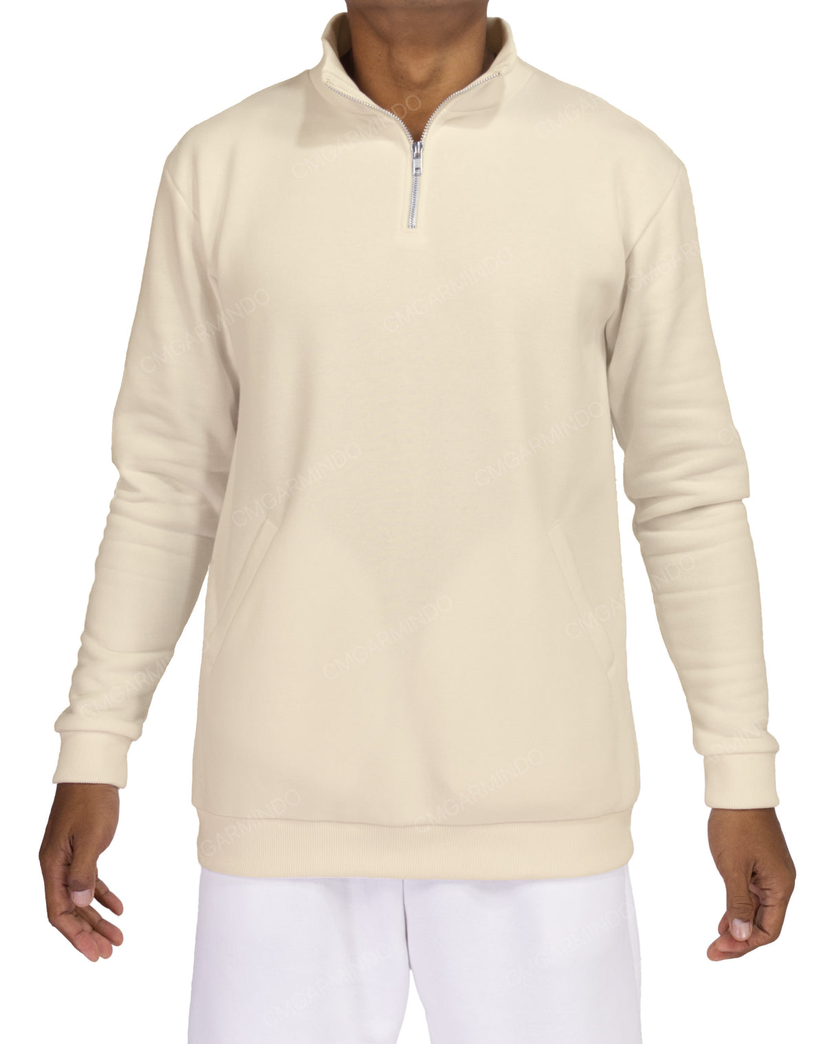 1/4 Zip High Neck Sweatshirt