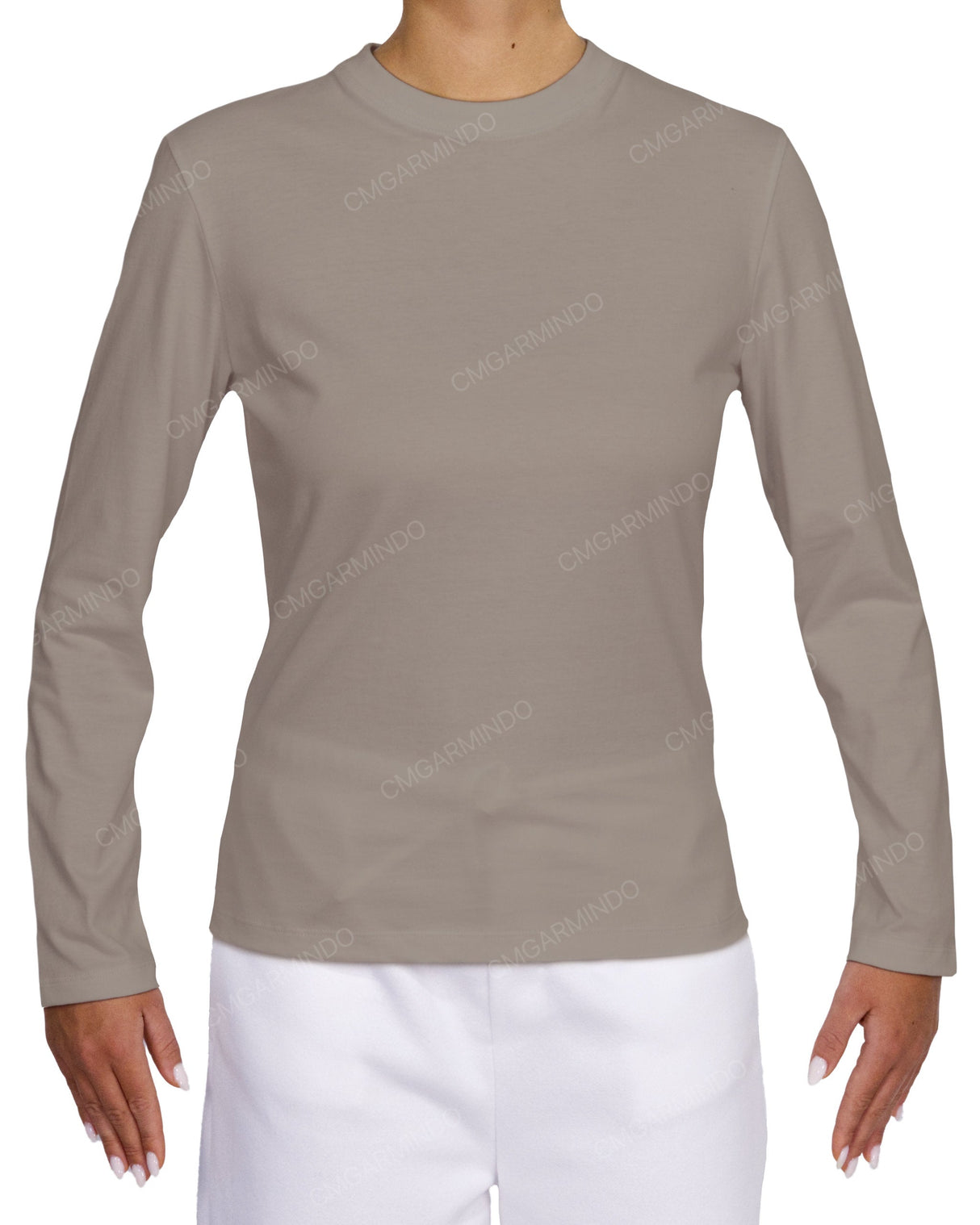 Fitted Long Sleeve Crew Neck T-Shirt