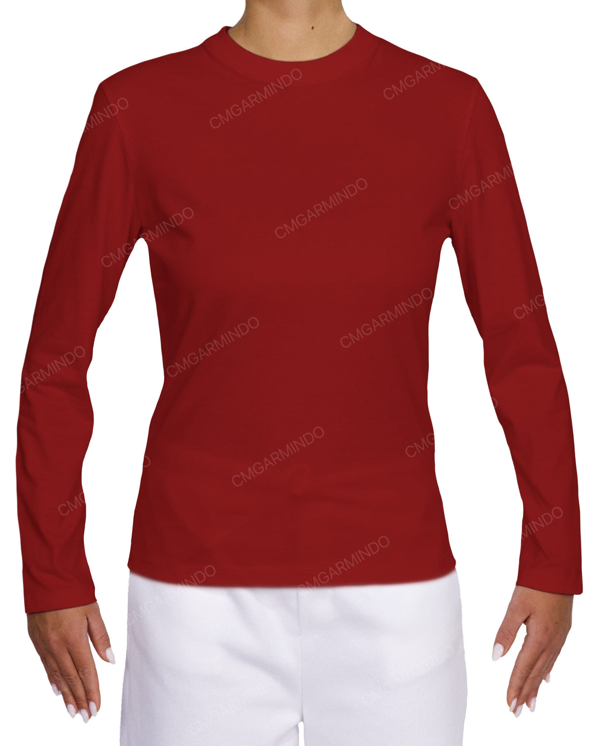 Fitted Long Sleeve Crew Neck T-Shirt