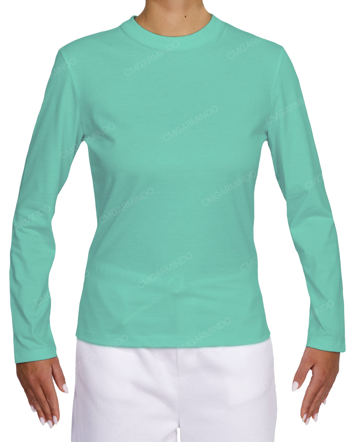 Fitted Long Sleeve Crew Neck T-Shirt