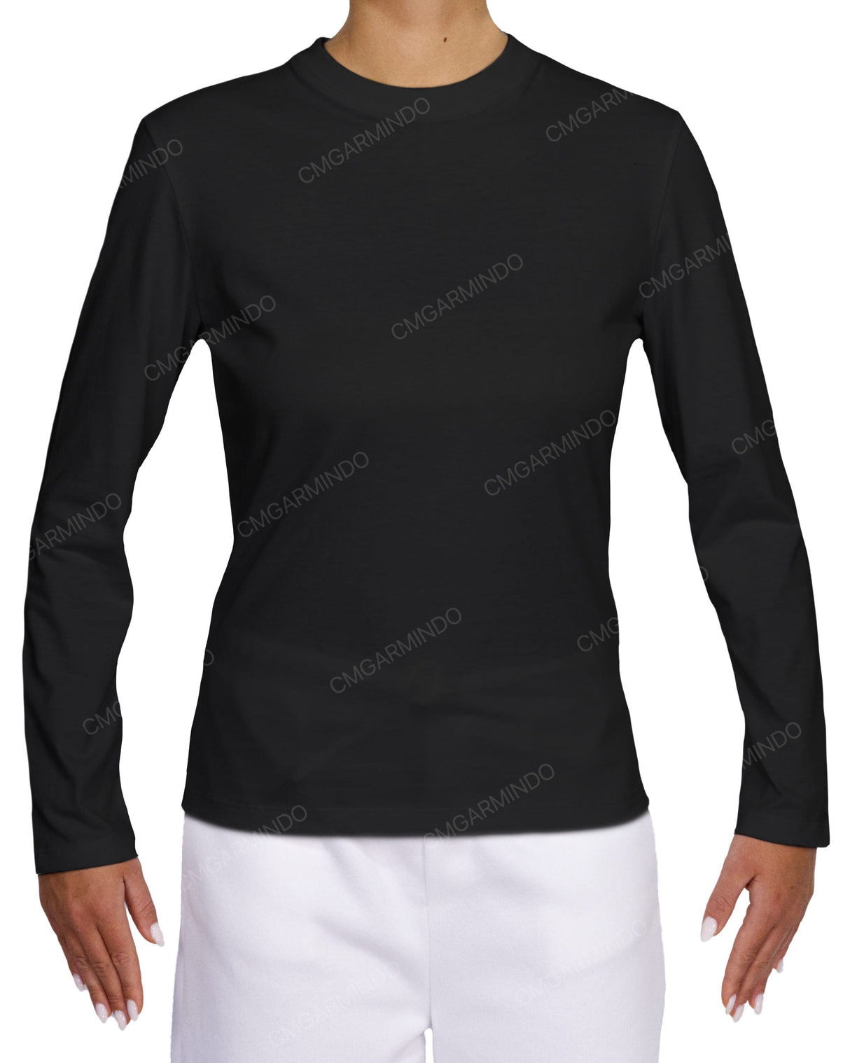 Fitted Long Sleeve Crew Neck T-Shirt