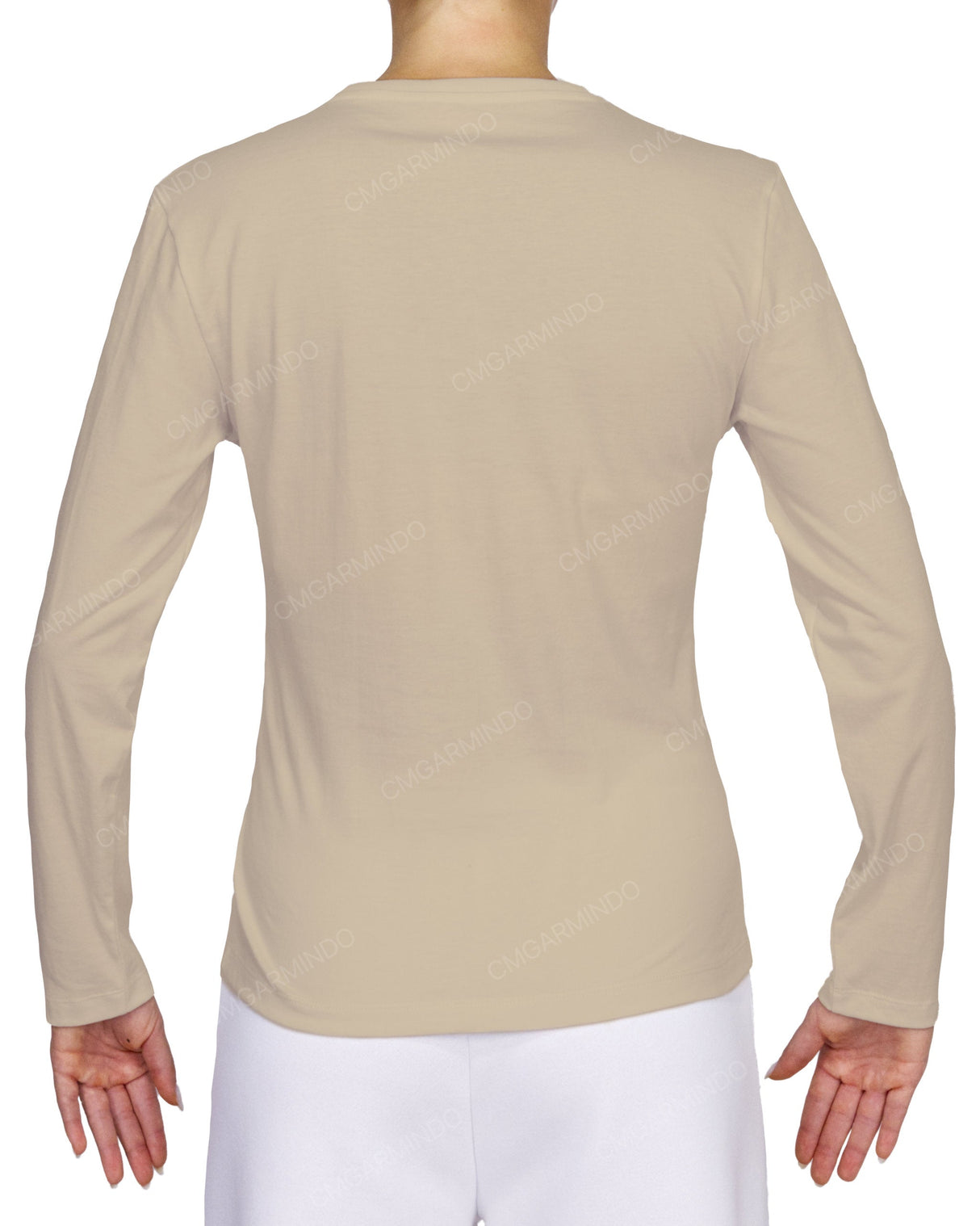 Fitted Long Sleeve V-Neck T-Shirt