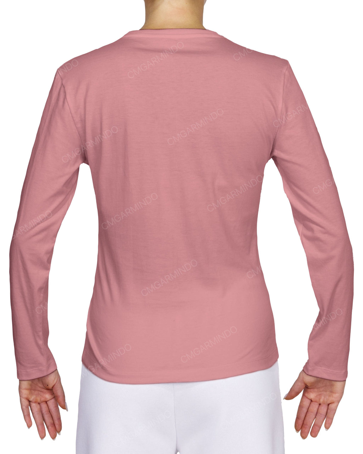 Fitted Long Sleeve V-Neck T-Shirt