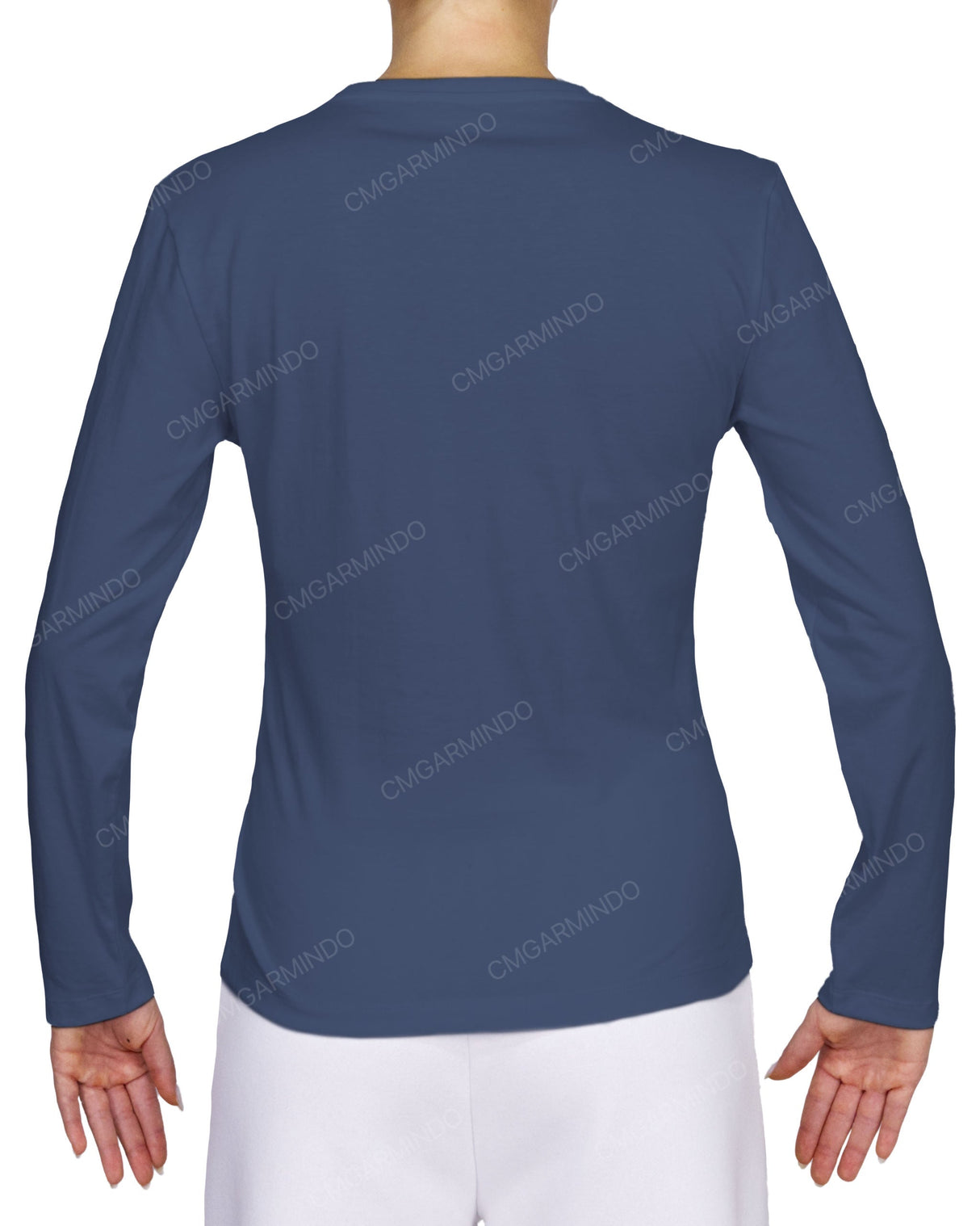 Fitted Long Sleeve V-Neck T-Shirt