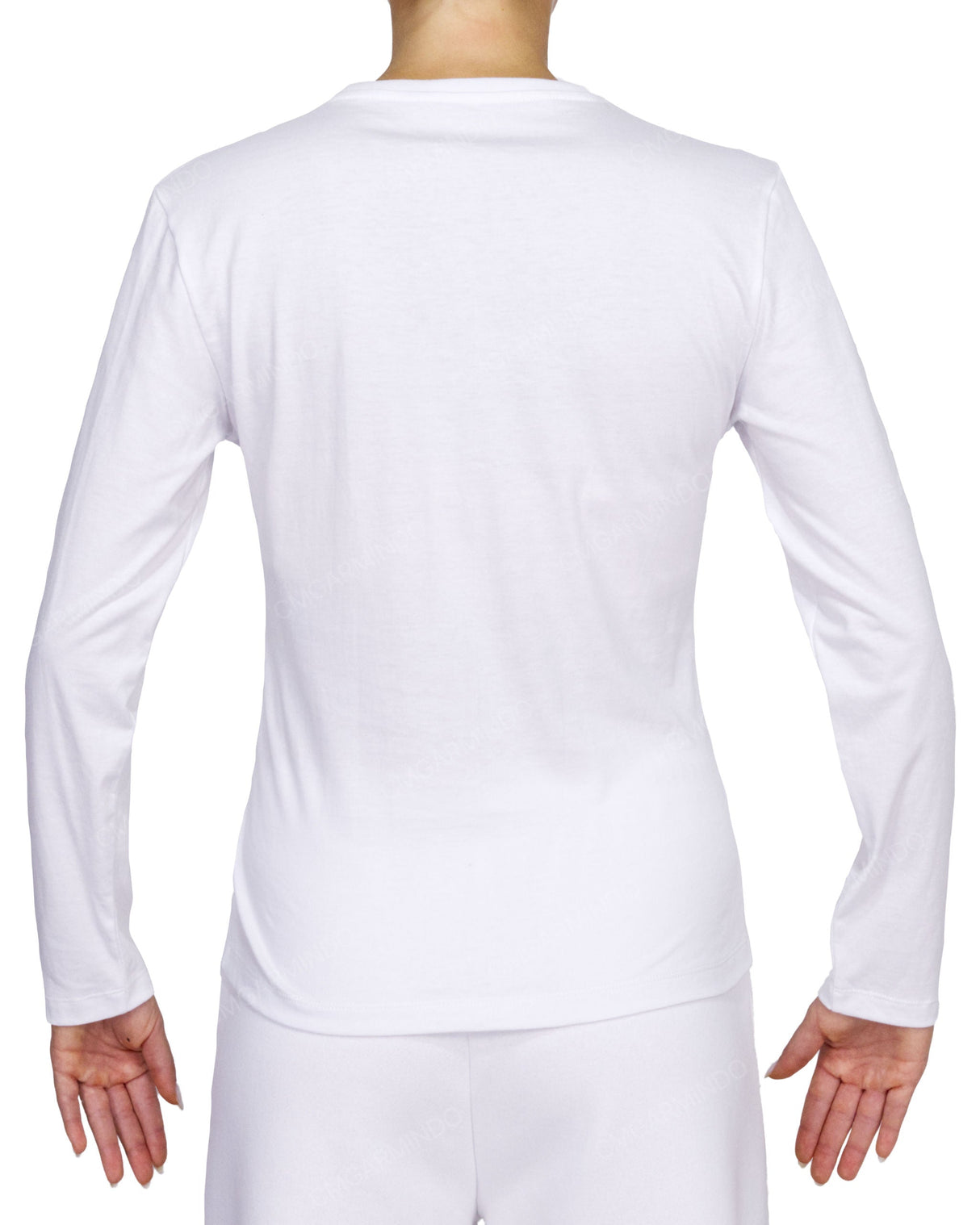 Fitted Long Sleeve V-Neck T-Shirt