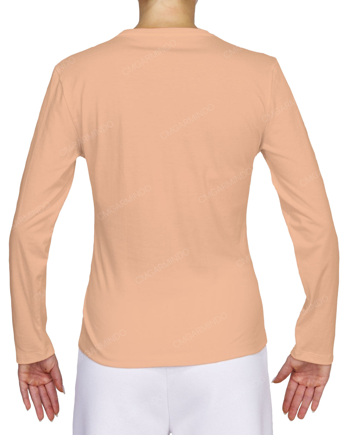 Fitted Long Sleeve V-Neck T-Shirt