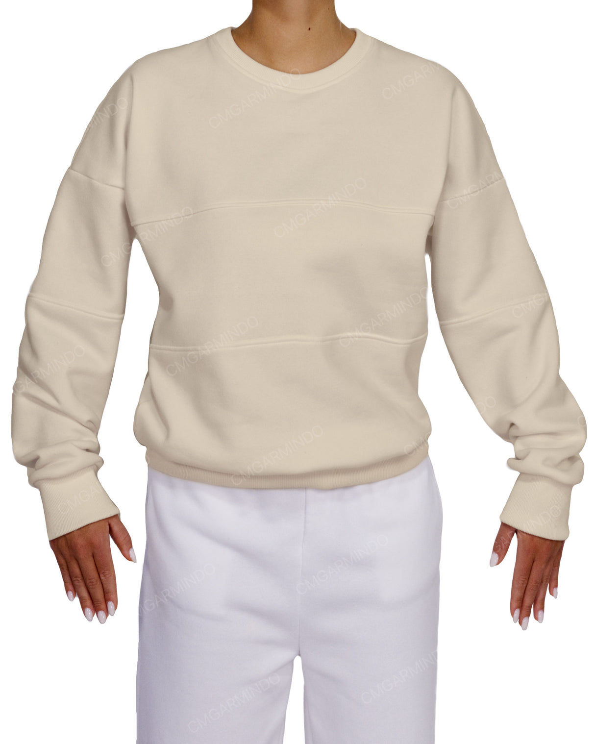 Oversized Drop Shoulder Panel Sweatshirt