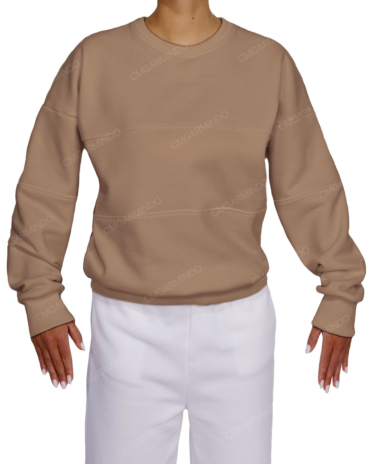 Oversized Drop Shoulder Panel Sweatshirt