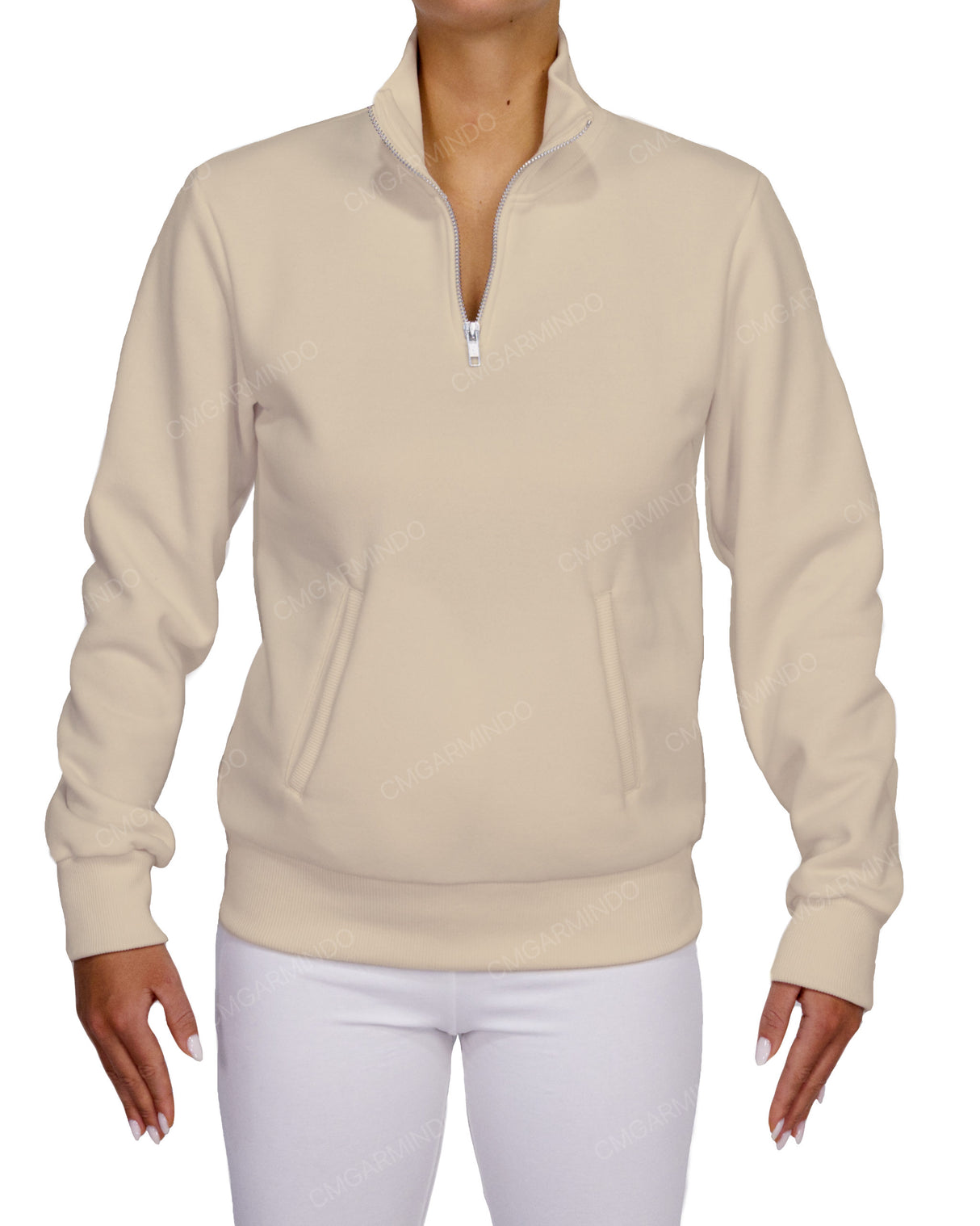 High Neck 1/4 Zip Sweatshirt