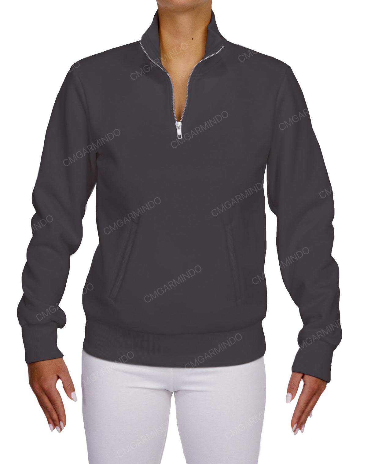 High Neck 1/4 Zip Sweatshirt