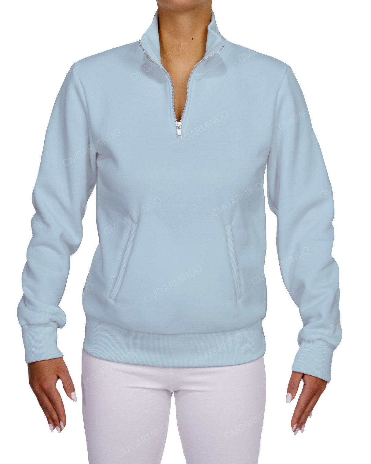 High Neck 1/4 Zip Sweatshirt