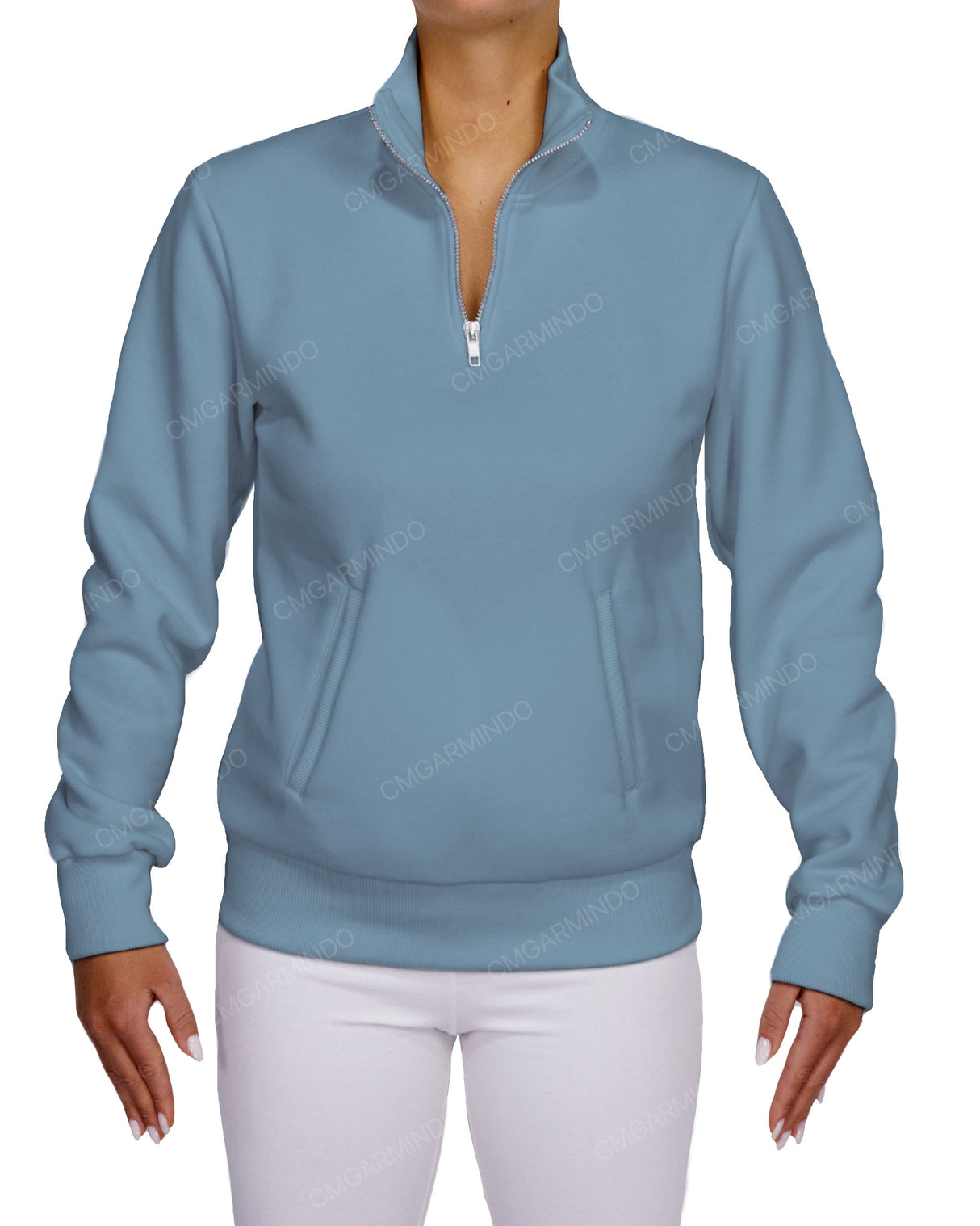 High Neck 1/4 Zip Sweatshirt