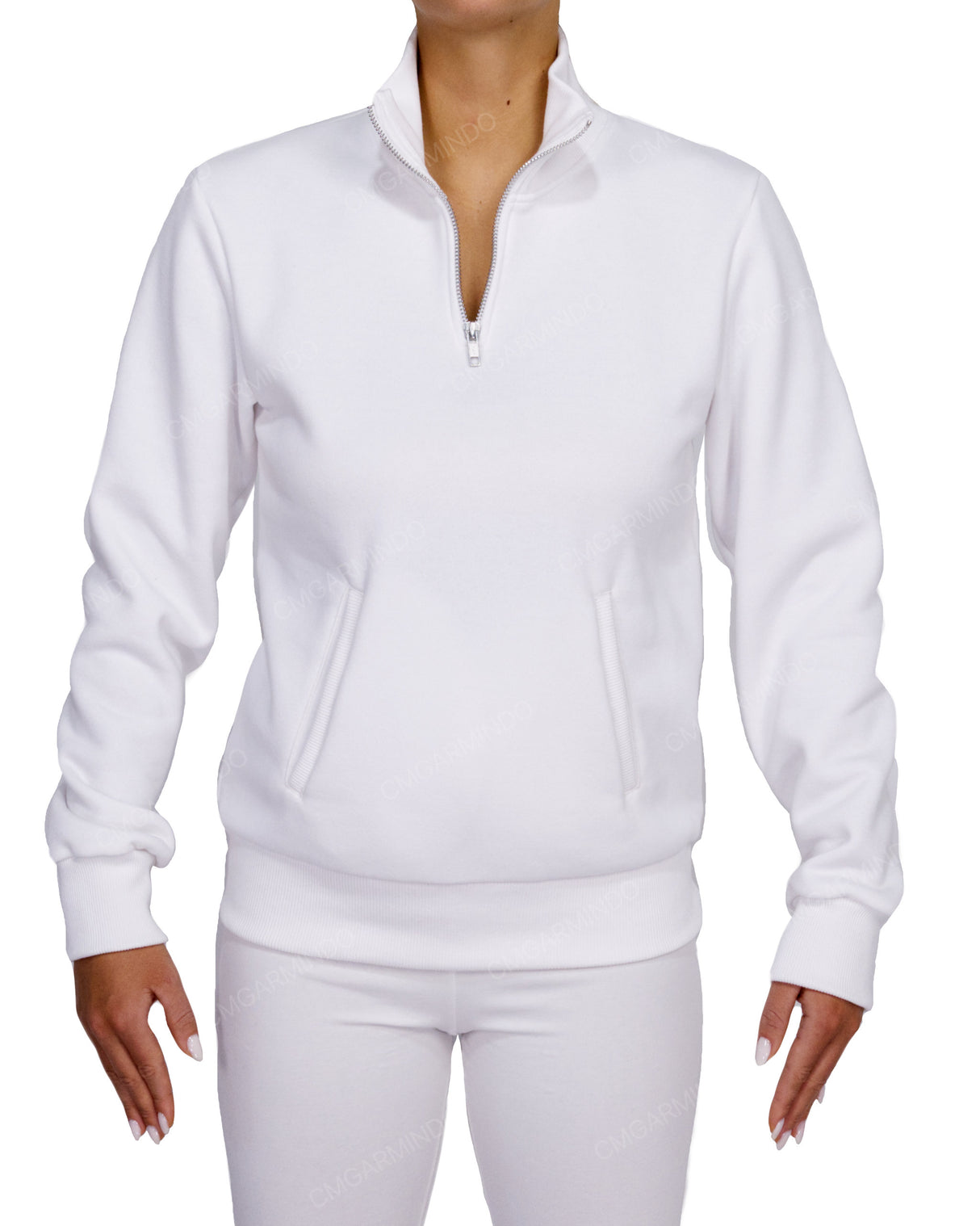 High Neck 1/4 Zip Sweatshirt